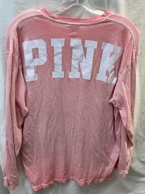 PINK Victoria's Secret Crew Neck long sleeve Tee - Pink ladies sz L